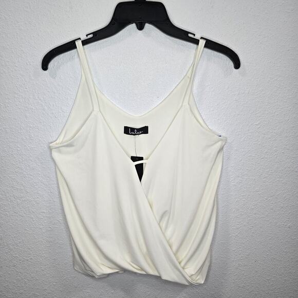 Lulus Womens Loops-y Daisy Ivoro White Tank Top Size M New - Picture 4 of 10